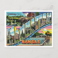 Greetings from Manhattan, Kansas Vintage Travel