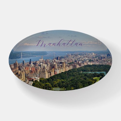 Greetings from Manhattan New York Post Card Paperweight