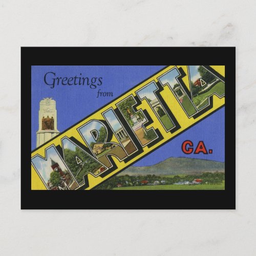 Greetings from Marietta Georgia Postcard