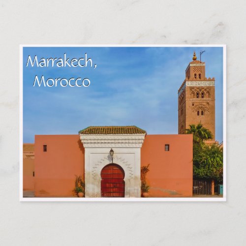 Greetings from Marrakech Morocco Postcard
