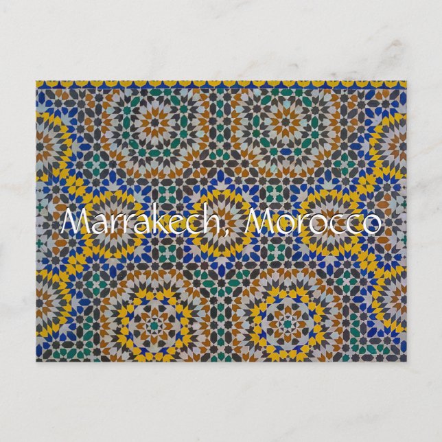 Greetings from Marrakech Morocco Postcard (Front)