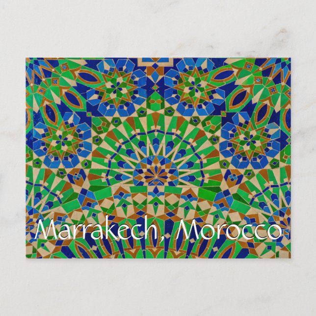 Greetings from Marrakech Morocco Postcard (Front)