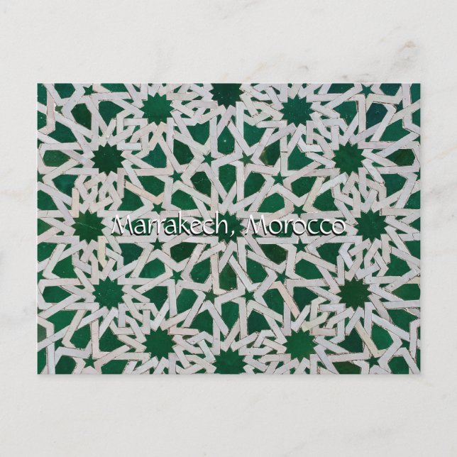 Greetings from Marrakech Morocco Postcard (Front)