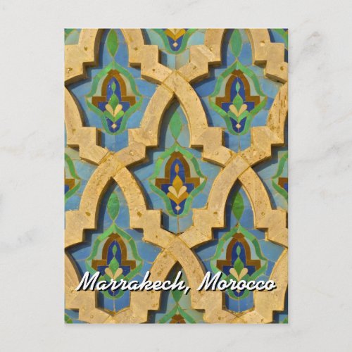 Greetings from Marrakech Morocco postcard