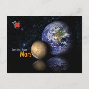 Greetings from Mars To Earth Postcard