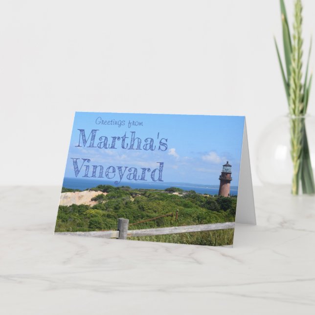 Greetings from Martha's Vineyard Greeting Card (Front)