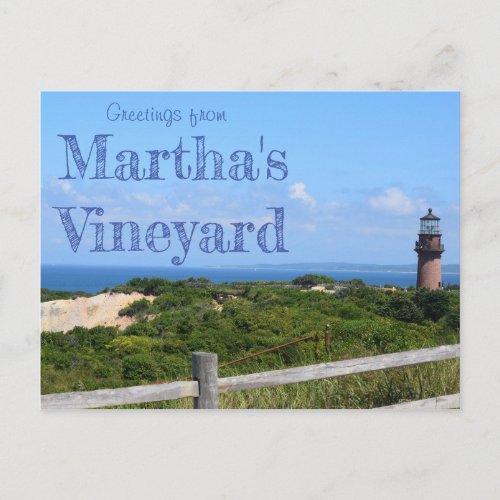 Greetings from Marthas Vineyard Postcard