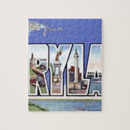 Greetings From Maryland Jigsaw Puzzle