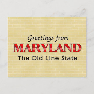 Greetings from Maryland Postcard