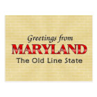 Maryland Greetings From US States Postcard | Zazzle.com