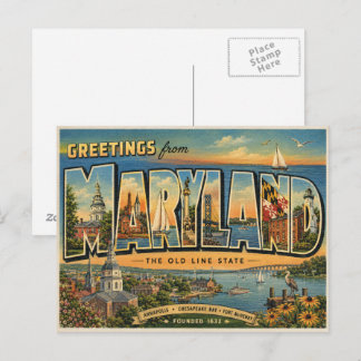 Greetings from Maryland Postcard
