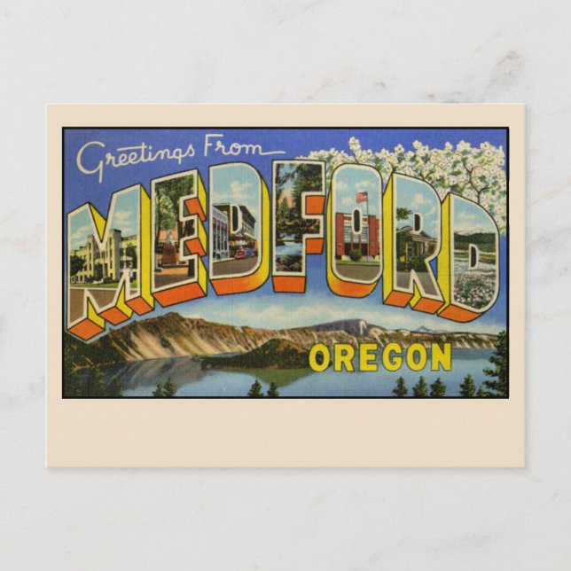 Greetings from Medford, Oregon Large Letter Postcard (Front)