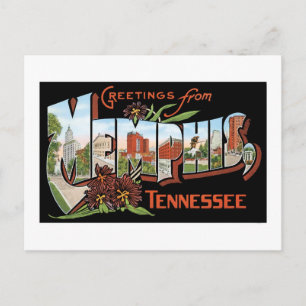 Greetings from Memphis, Tennessee! Retro Post Card