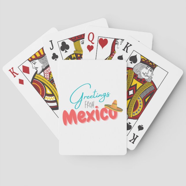 Greetings From Mexico Poker Cards (Back)