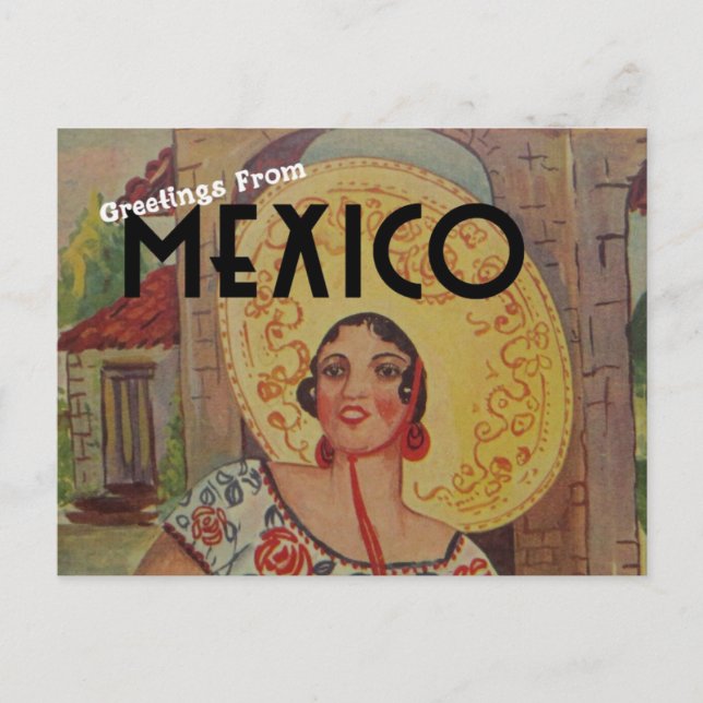 Greetings from Mexico travel Postcard (Front)