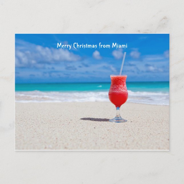 Greetings from Miami Beach Holiday Postcard (Front)