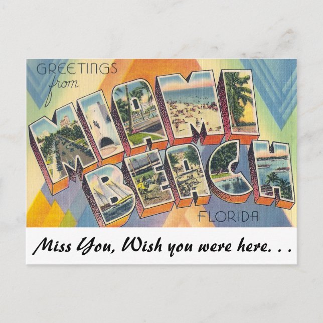 Greetings from Miami Beach Postcard (Front)