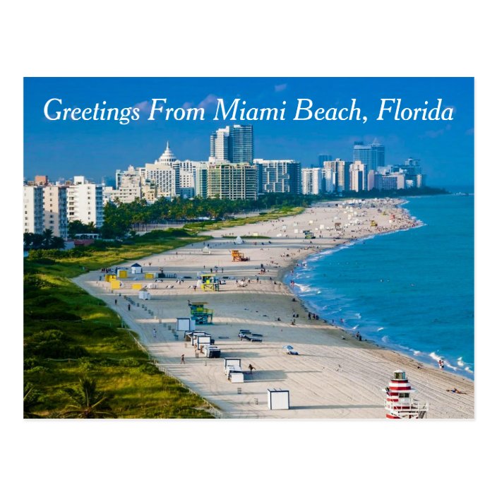 Greetings From Miami Beach Postcard