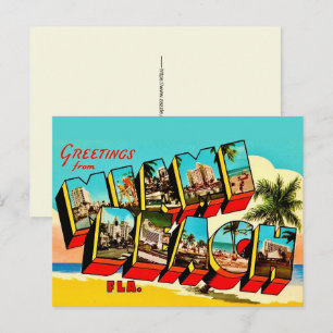 Greetings from Miami Beach Postcard