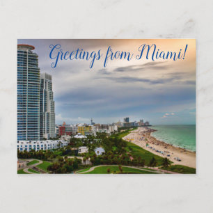 Greetings from Miami Travel Postcard