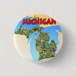 Greetings from Michigan button
