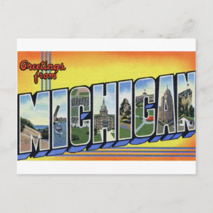 Greetings From Michigan Postcard