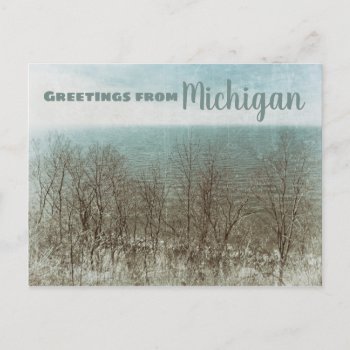 Greetings From Michigan Postcard by camcguire at Zazzle