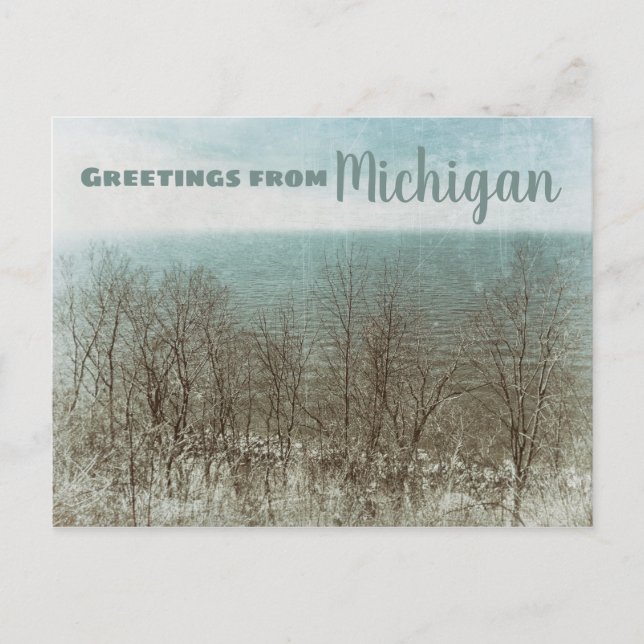 Greetings from Michigan Postcard (Front)