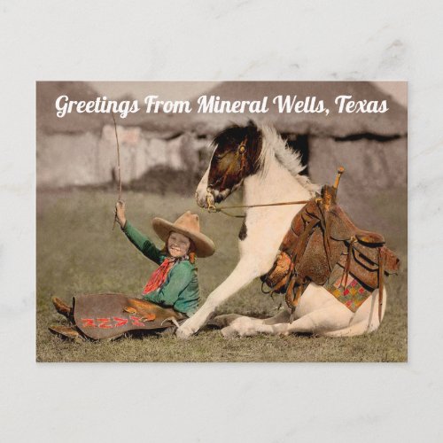 Greetings From Mineral Wells Texas Postcard
