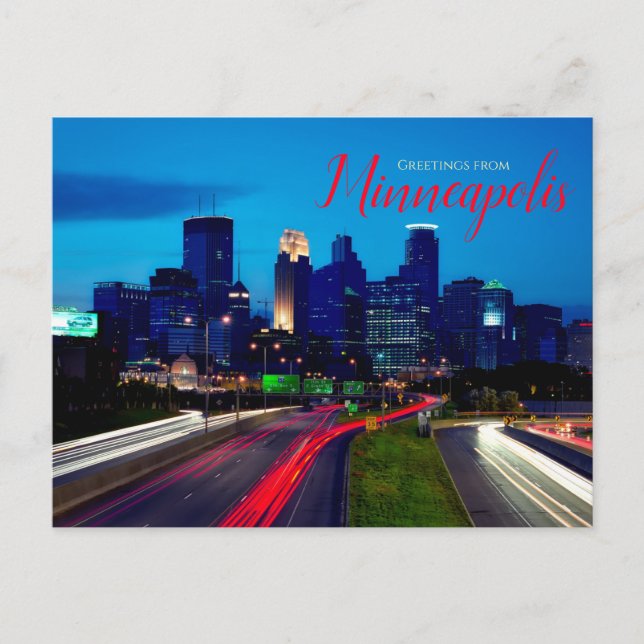 Greetings from Minneapolis Minnesota Postcard (Front)