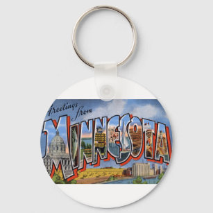 Greetings From Minnesota Keychain