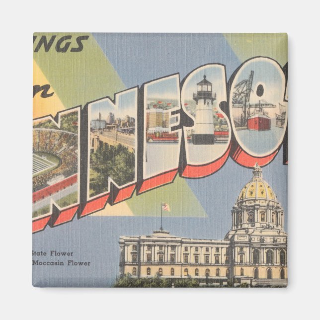 Greetings From Minnesota Magnet (Front)