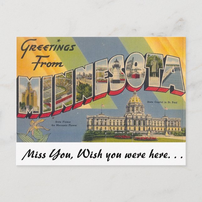 Greetings from Minnesota Postcard (Front)