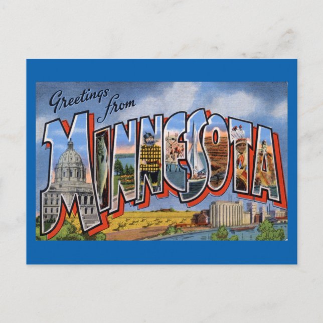 Greetings From Minnesota Postcard (Front)