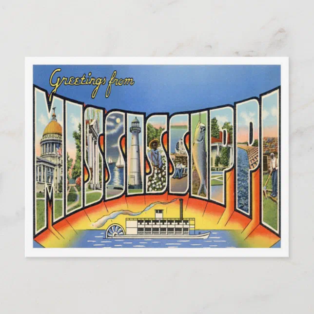 Greetings From Mississippi Postcard | Zazzle