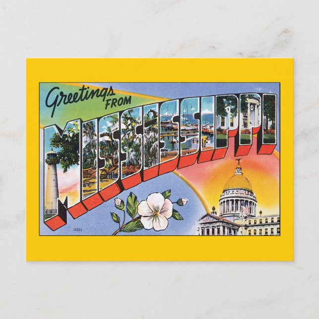 Greetings from Mississippi Postcard (Front)