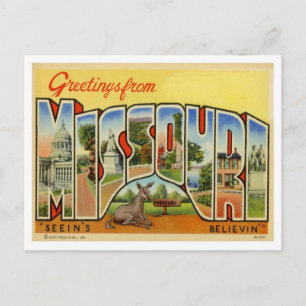 Greetings From Missouri Postcard
