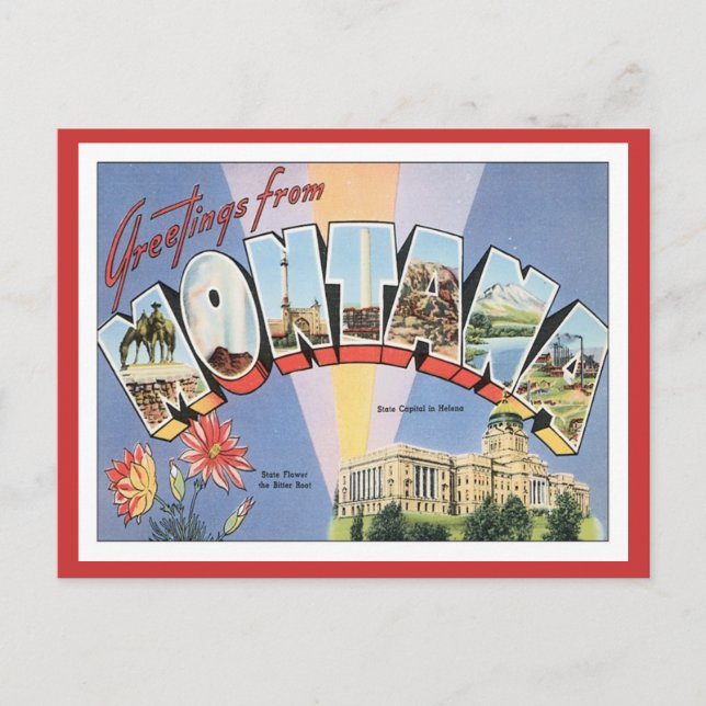 Greetings From Montana Postcard (Front)