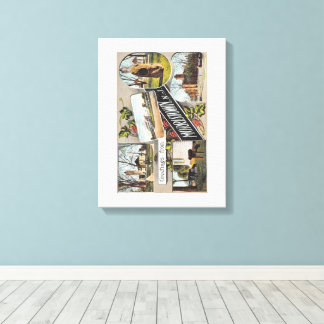 Greetings from Morristown NJ Vintage Style Canvas Print