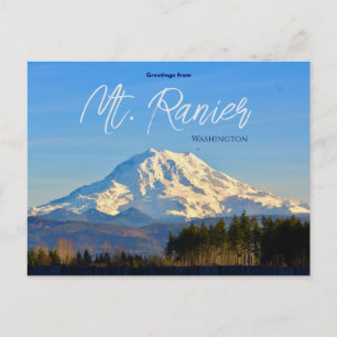 Greetings from Mt. Ranier Washington Postcard