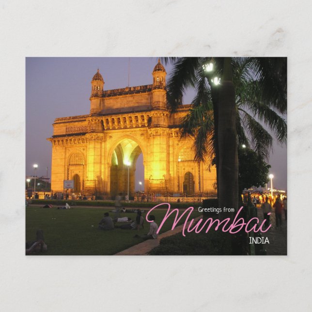 Greetings from Mumbai India Postcard (Front)