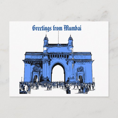 Greetings from Mumbai postcard