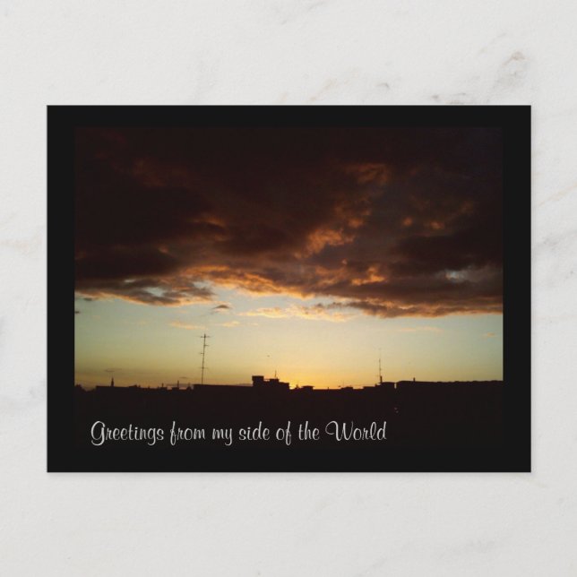 Greetings from my side of the World Postcard (Front)