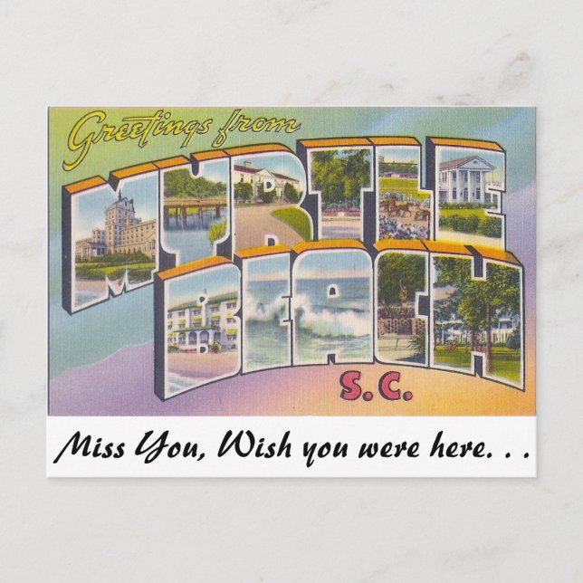 Greetings from Myrtle Beach, South Carolina Postcard (Front)