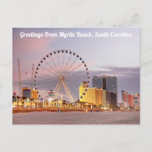 Greetings From Myrtle Beach South Carolina Postcard