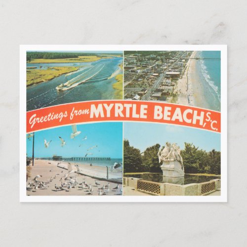 Greetings from Myrtle Beach South Carolina Travel Postcard