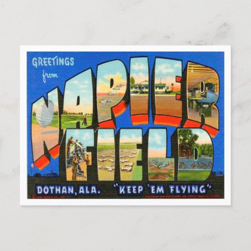 Greetings from Napierfield Dothan Alabama Travel Postcard