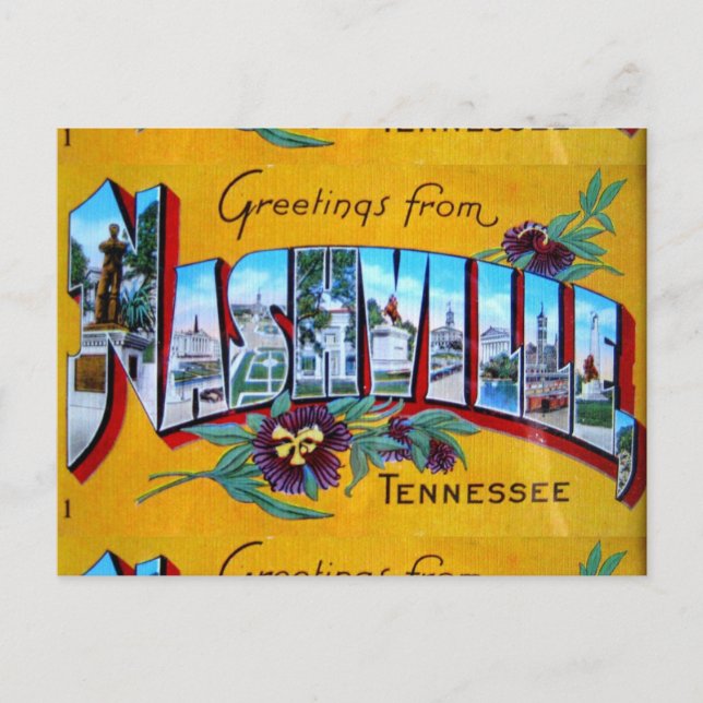 Greetings from Nashville Postcard (Front)