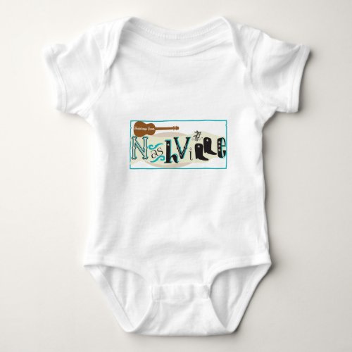 Greetings from Nashville Retro Baby Bodysuit