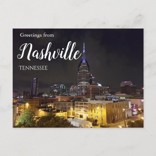 Greetings from Nashville Tennessee Postcard  